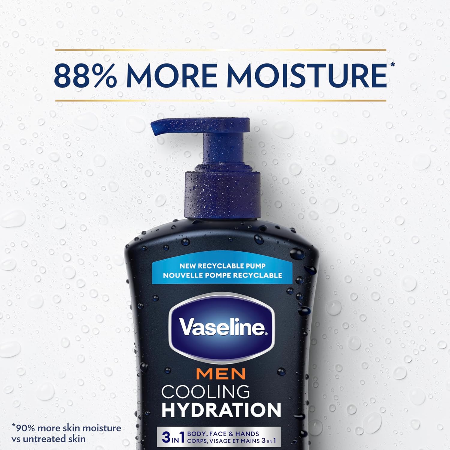 Loción hidratante Vaseline hombre 600ml