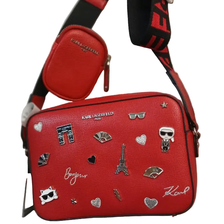 Crossbody Karl Lagerfeld pin red