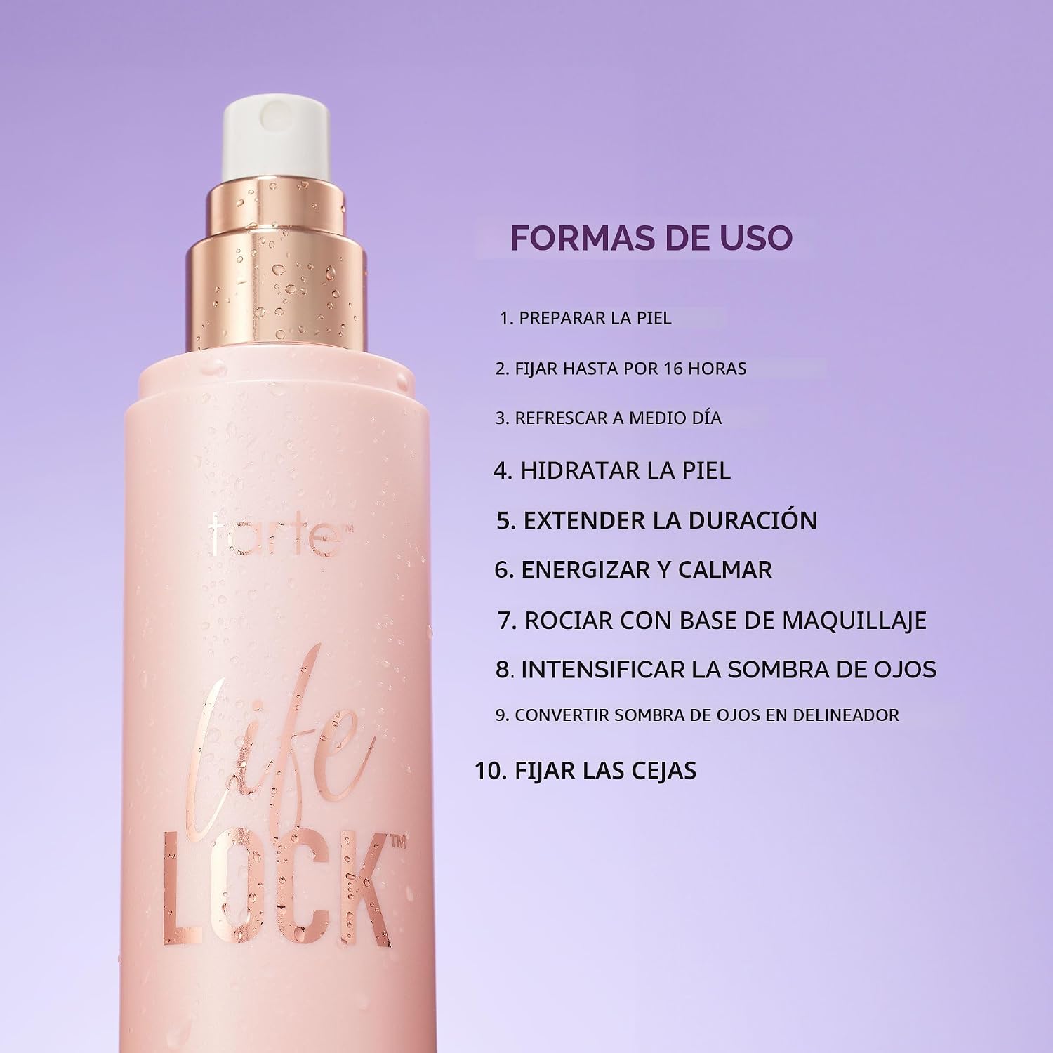 tarte fijador Life Lock Hydrating Setting Spray 1.15 fl