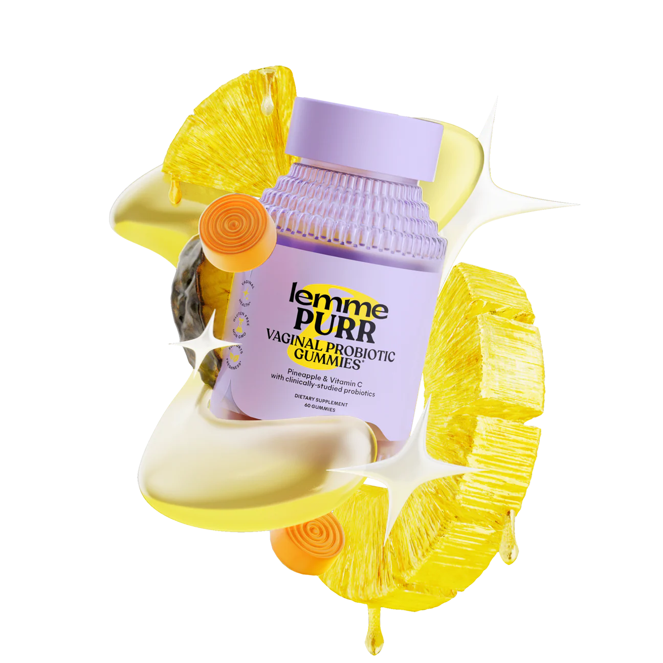 Gomas Lemme Purr - Probióticos vaginales piña