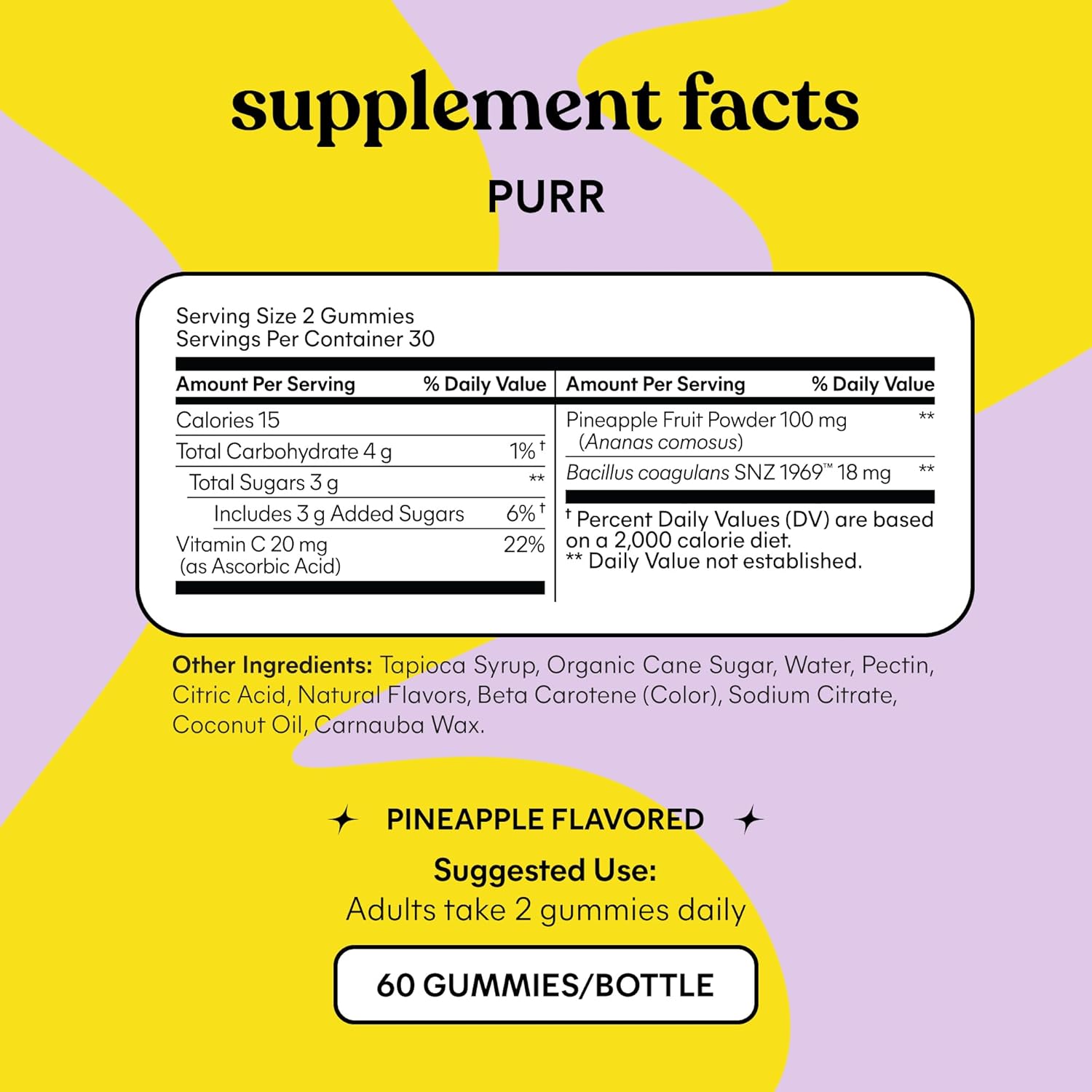 Gomas Lemme Purr - Probióticos vaginales piña