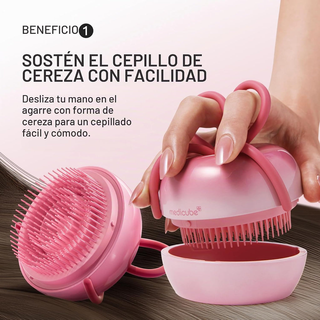Cepillo medicube ribbon cherry glass hair