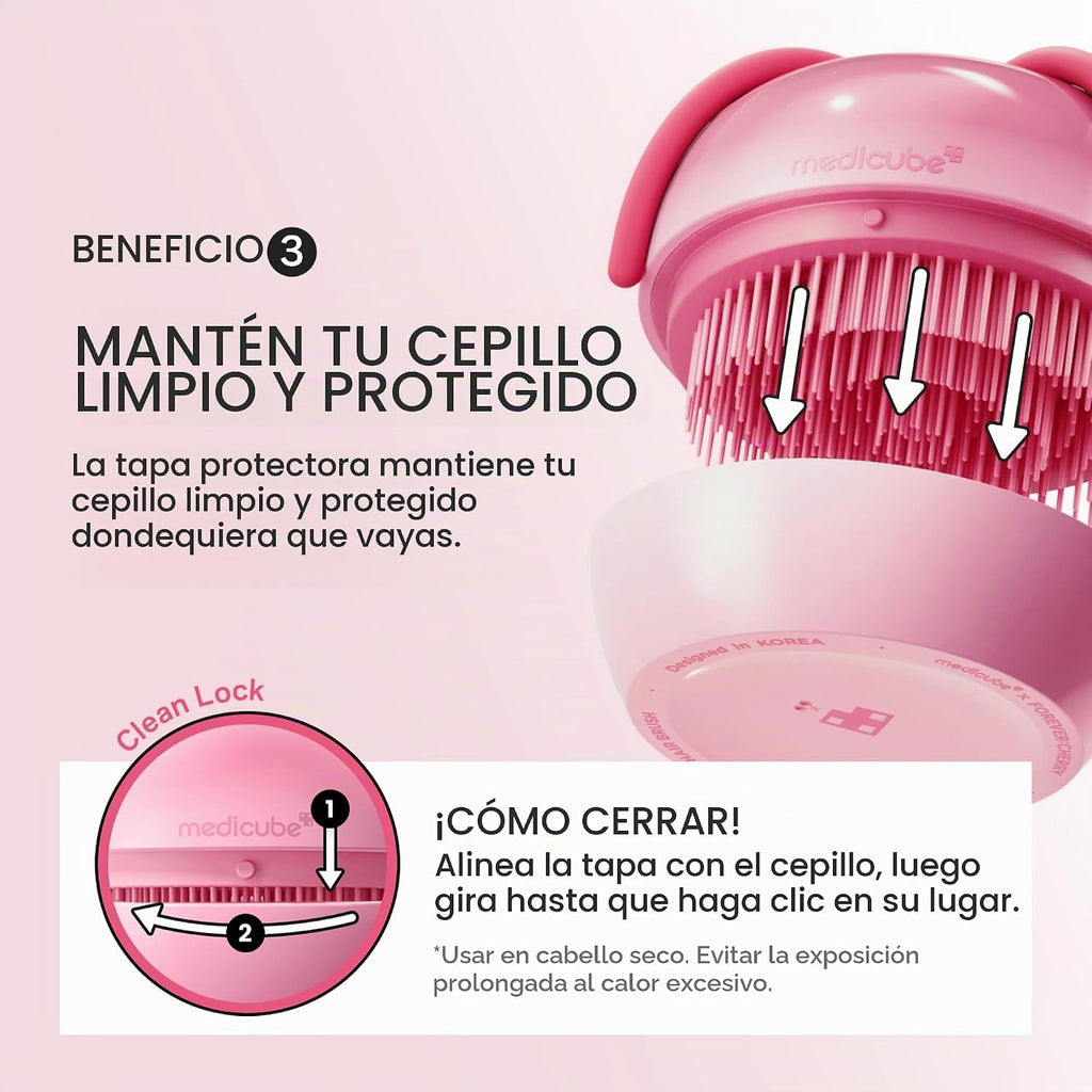 Cepillo medicube ribbon cherry glass hair