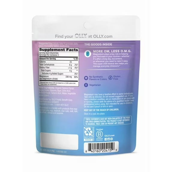 Olly relaxing magnesium pack 12 gomas
