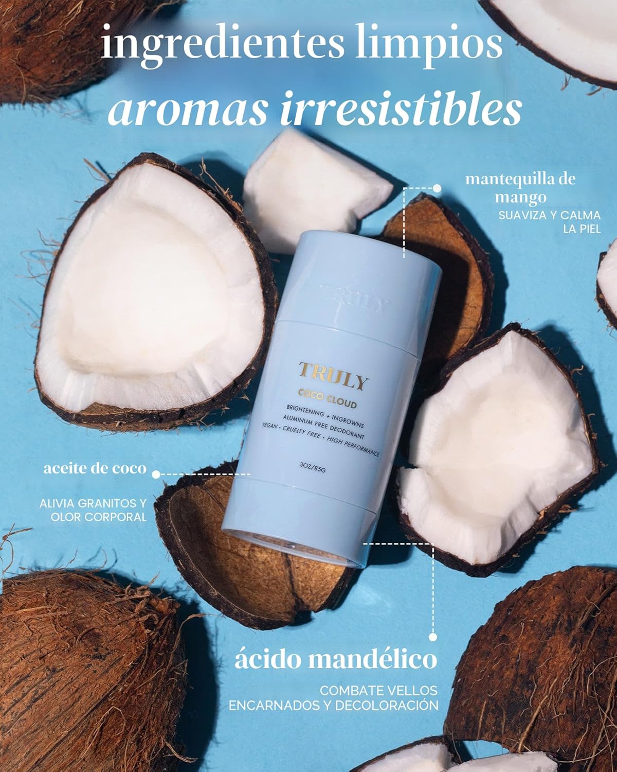 Truly Coco Cloud desodorante sin aluminio